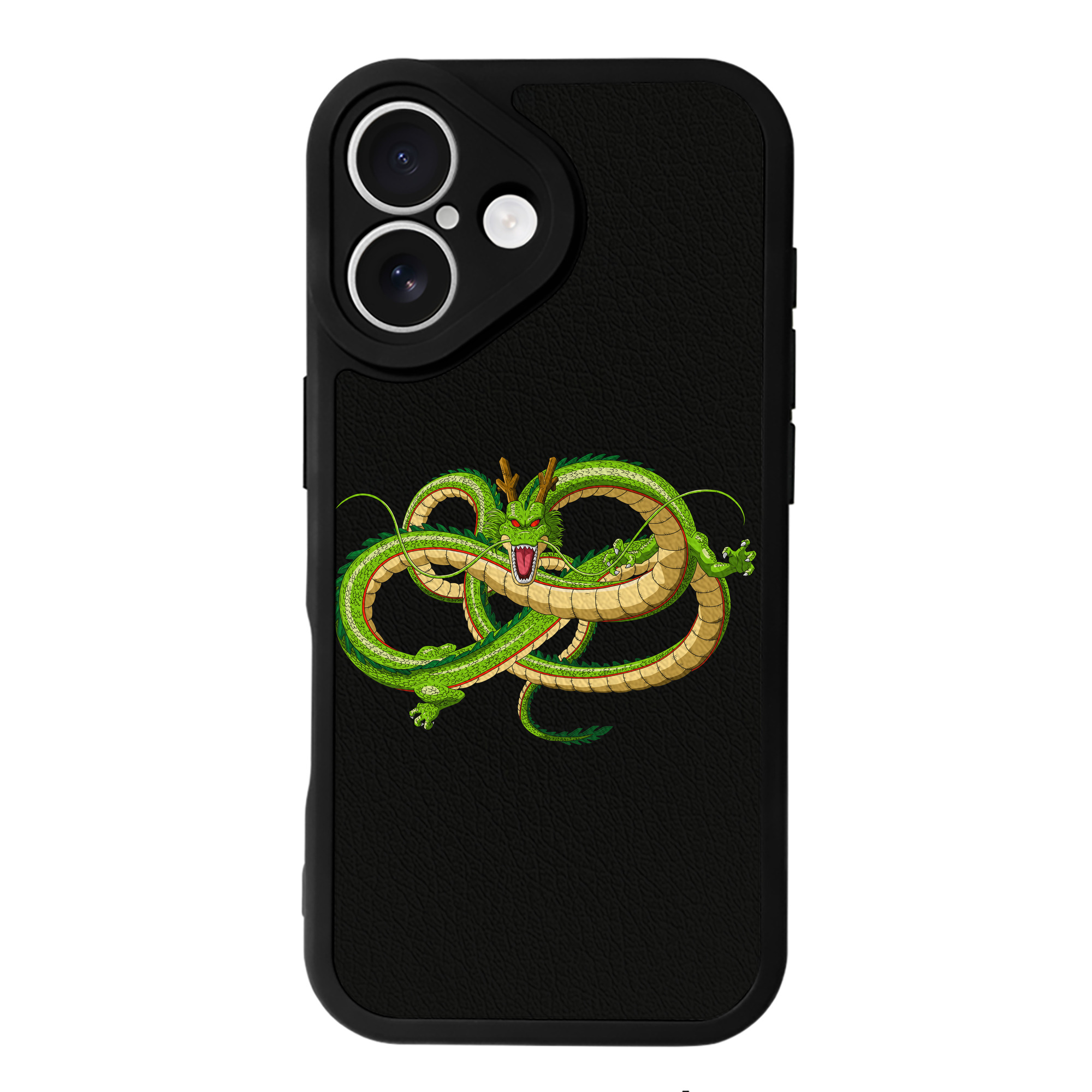 （画像用） ドラゴンボール 神龍 シェンロン DRAGON BALL Shenron 【iPhone 16シリーズ対応】シリコンスマホケース（レザー調） 材質：シリコン